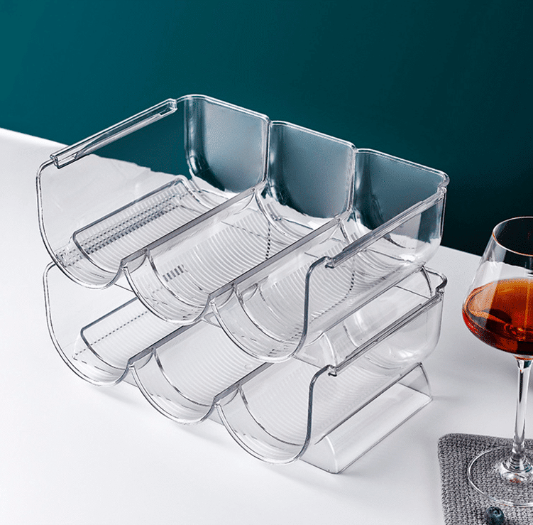 2 Porte-bouteilles En Silicone Pliables - Antidérapants, Pour Rangement Frigo Ou Cave, Jusqu'à 15 Bouteilles