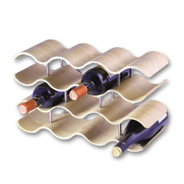 Range bouteilles en bois Vagues 14 bouteilles 2 Range bouteilles en bois Vagues 14 bouteilles 2