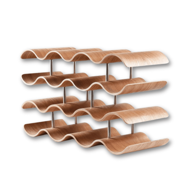 Range bouteilles en bois Vagues 14 bouteilles 4 Range bouteilles en bois Vagues 14 bouteilles 4